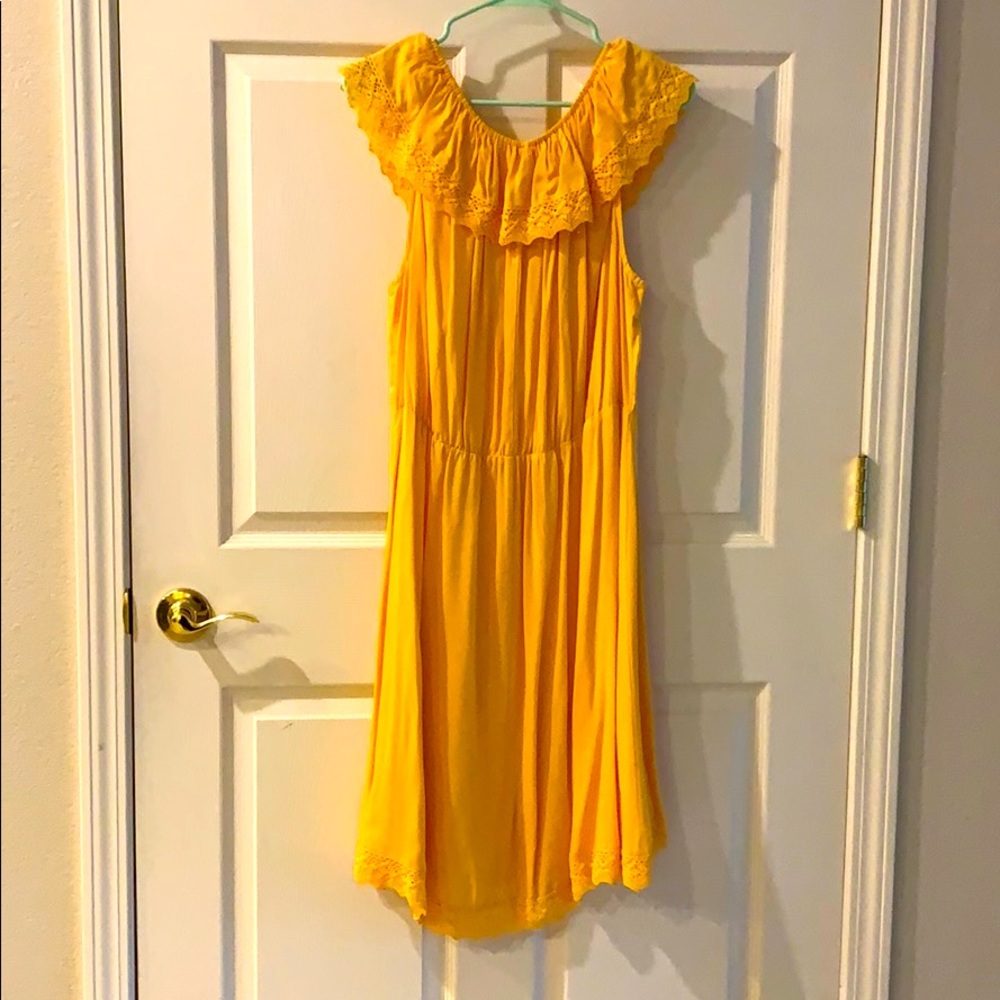 Off the shoulder Yellow Dress